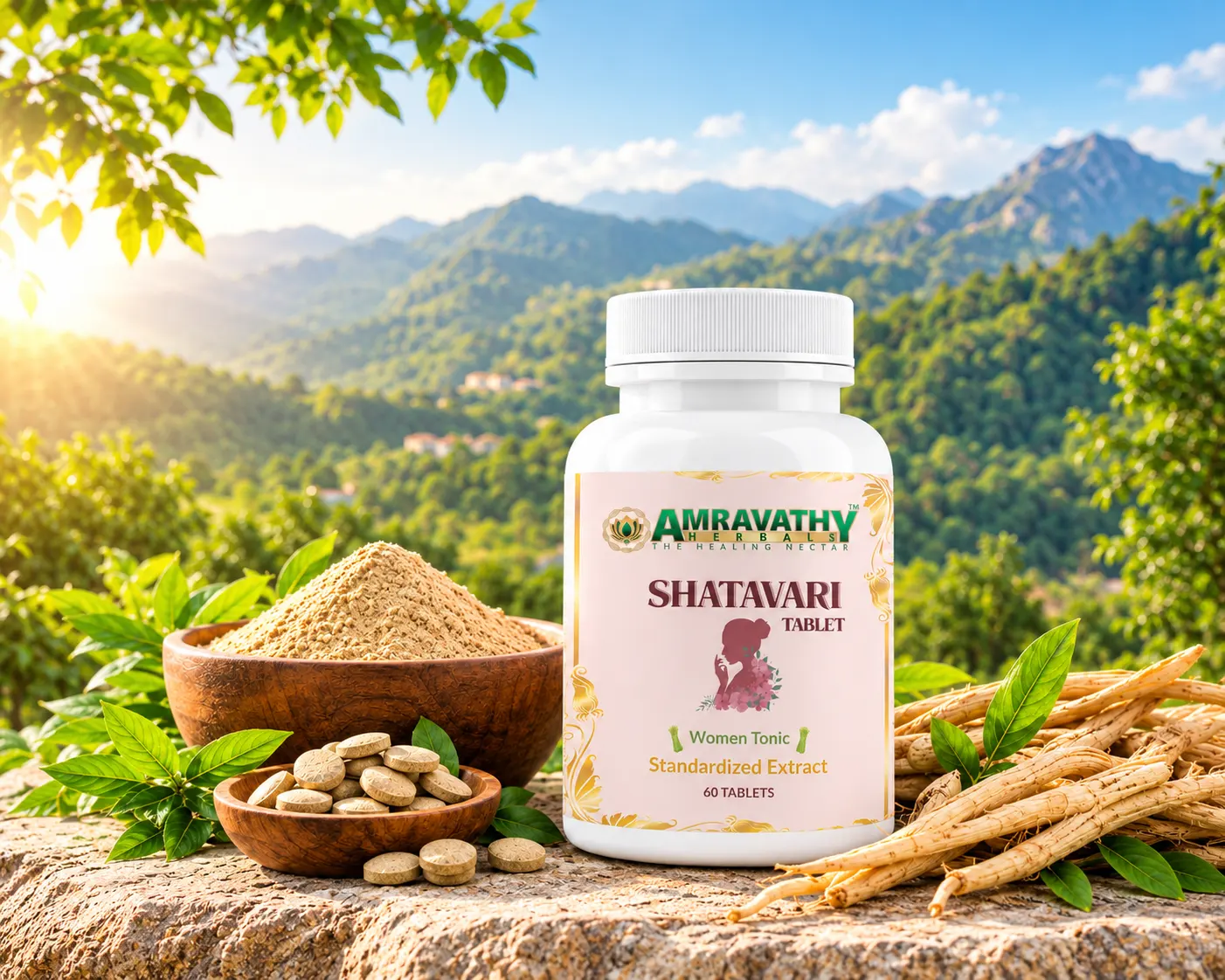 Shatavari Tablets 500mg – Ayurvedic Women Tonic for Hormone Balance, Fertility & Immunity