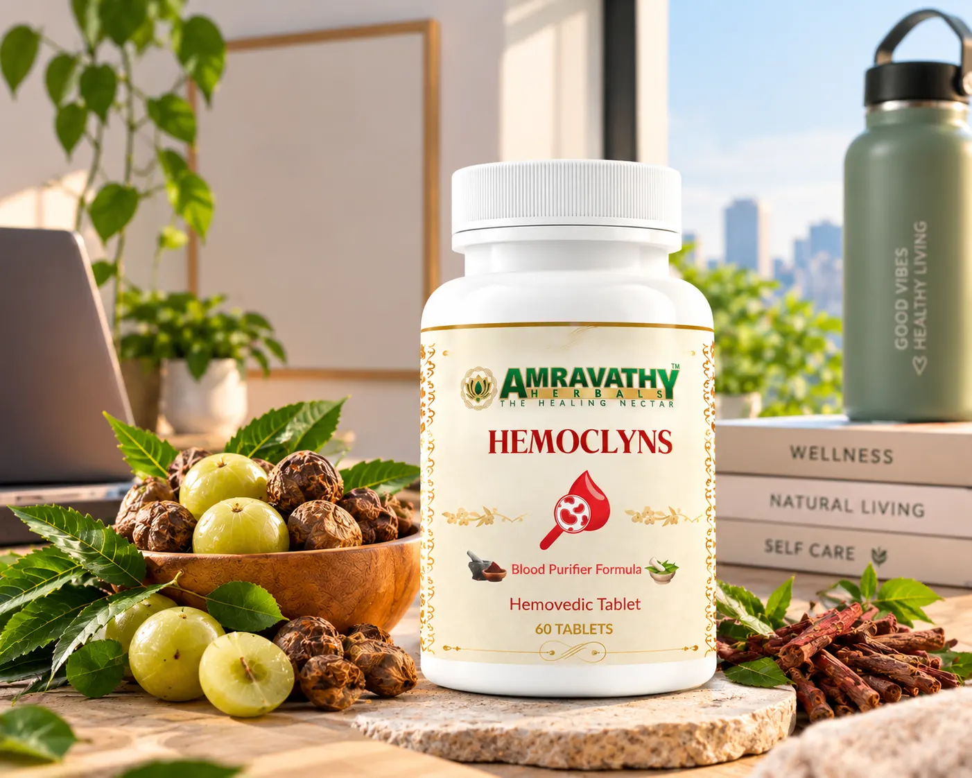 Hemoclyns Blood Purifier Tablets | Herbal Detox Formula for Clear Skin & Healthy Digestion