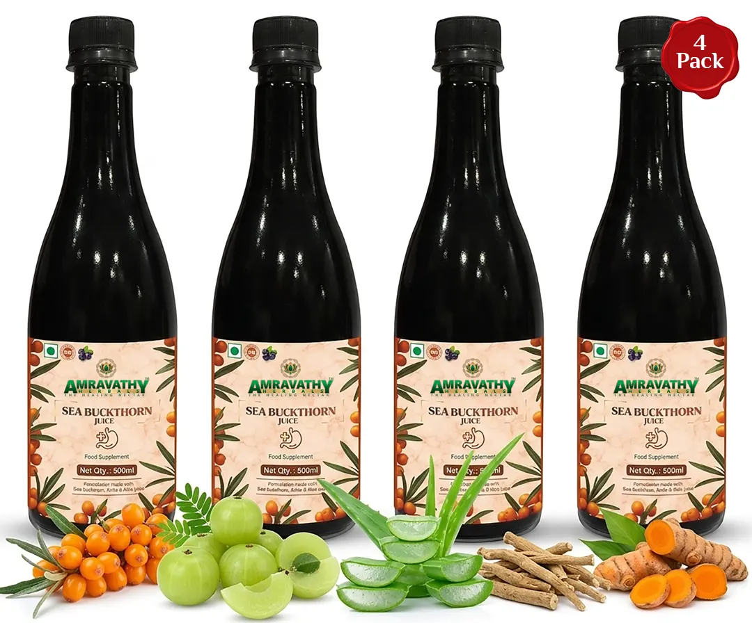 Buy Sea Buckthorn Juice enriched with Amla, Aloe Vera & Ashwagandha