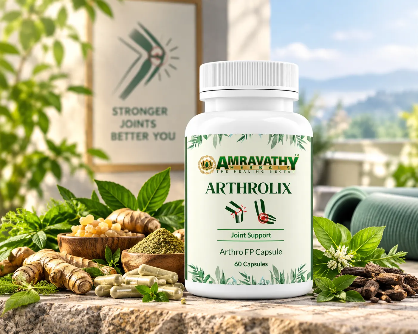 Arthrolix Joint Support Capsules – Ayurvedic Formula for Joint Pain, Inflammation & Mobility (60 Capsules, 450mg)
