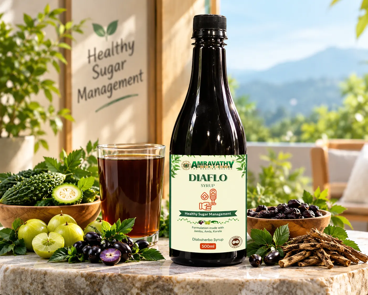 Diaflo Syrup for Healthy Blood Sugar Management | Ayurvedic Glucose Support | 500ml