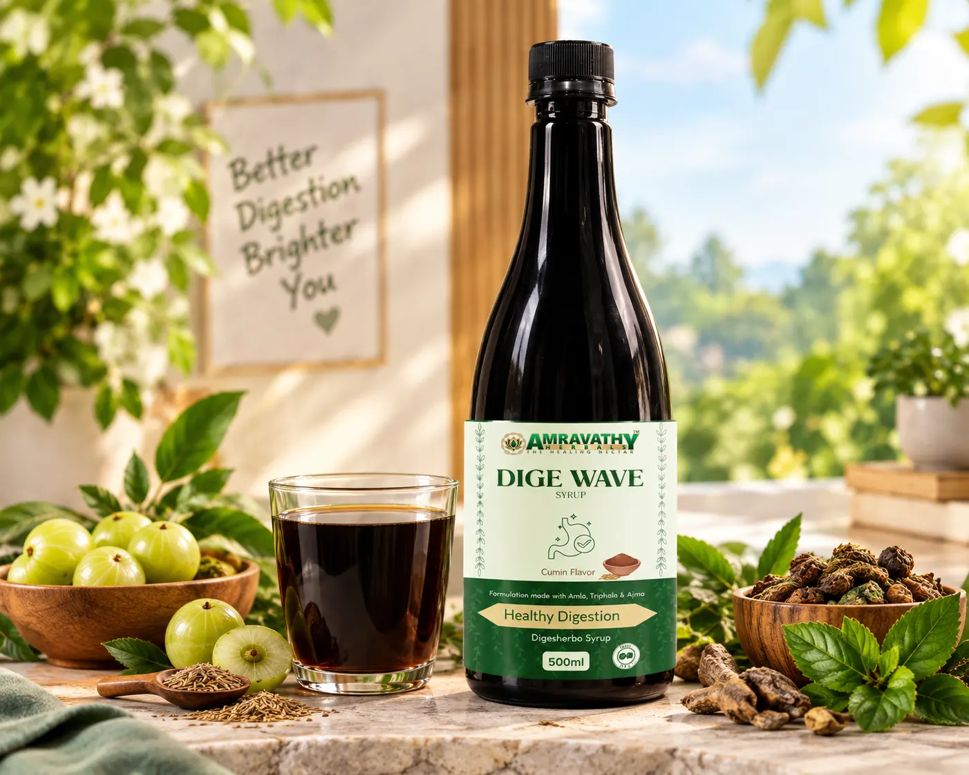 Dige Wave Syrup for Healthy Digestion | Ayurvedic Digestive Syrup for Gas, Acidity & Indigestion