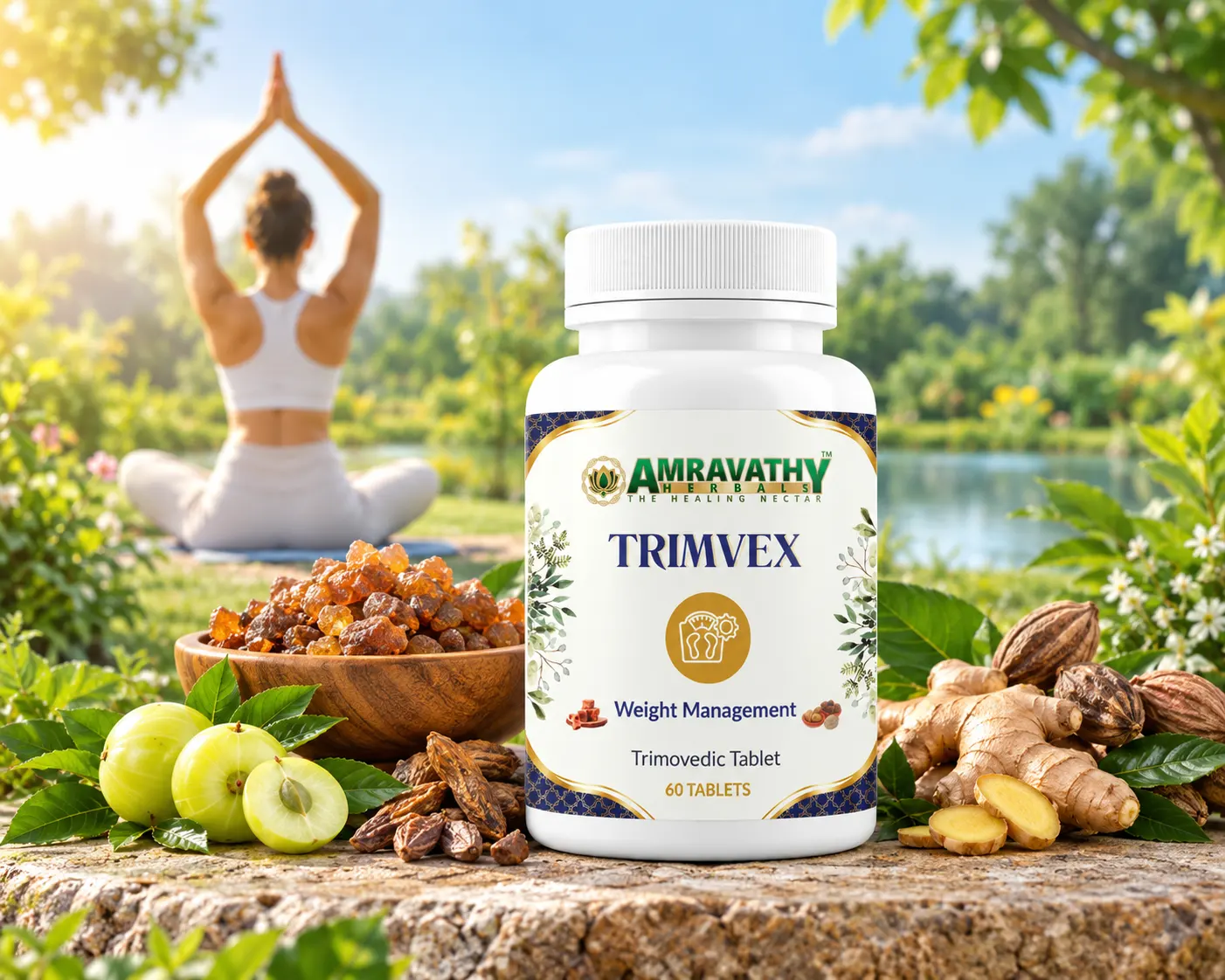 Trimvex Weight Management Tablets – Ayurvedic Formula for Fat Loss, Metabolism & Appetite Control (60 Tablets, 550mg)