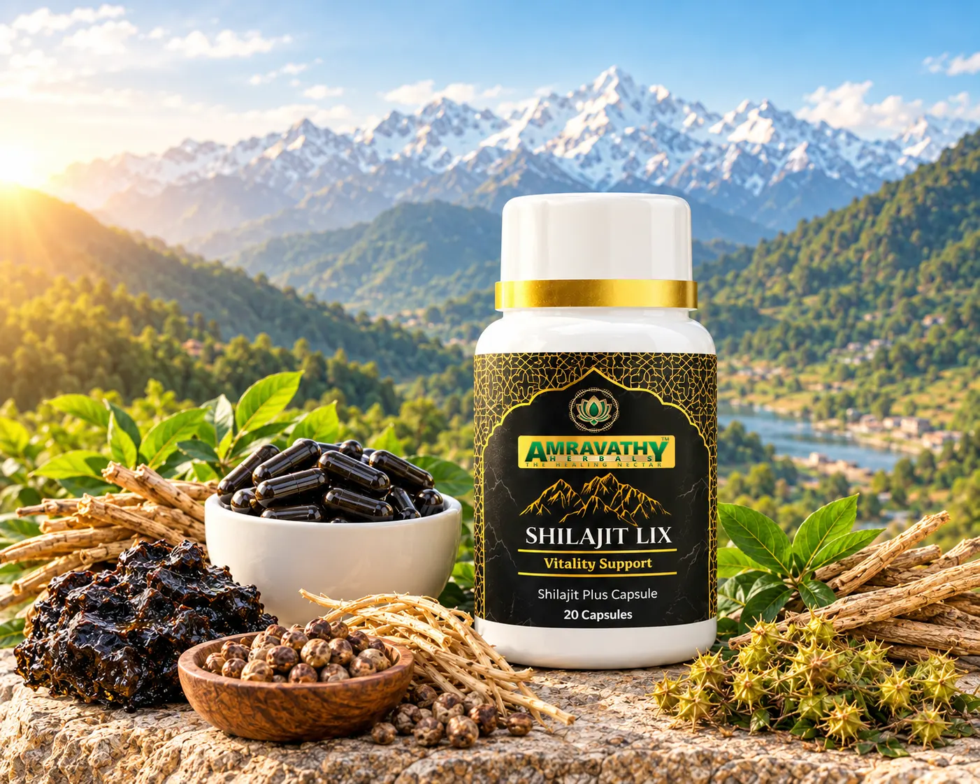 Shilajit Lix Vitality Support Capsules – Energy, Stamina & Testosterone Booster capsules (550mg)